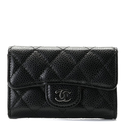 Chanel Caviar Quilted Flap Card Holder Black 1 of 8