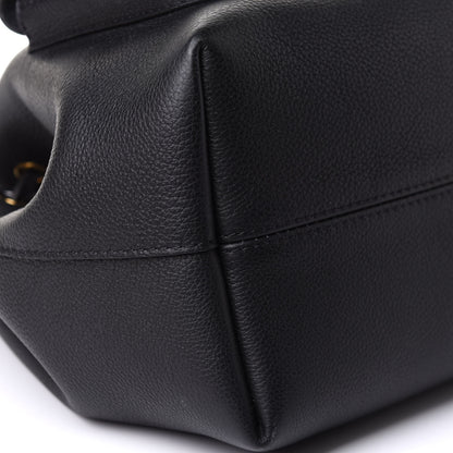 Louis Vuitton Calfskin Lockme Bucket MM Black 7 of 9