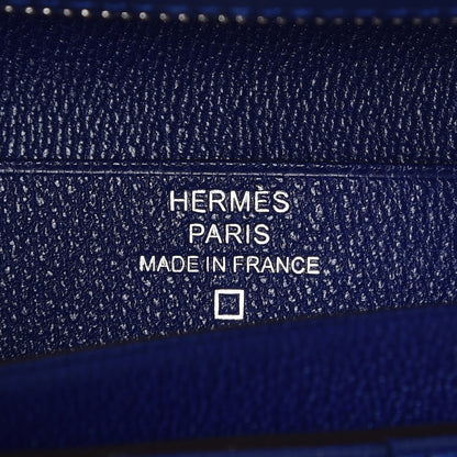 Hermes Shiny Alligator Bearn Wallet Bleu Electrique 7 of 9