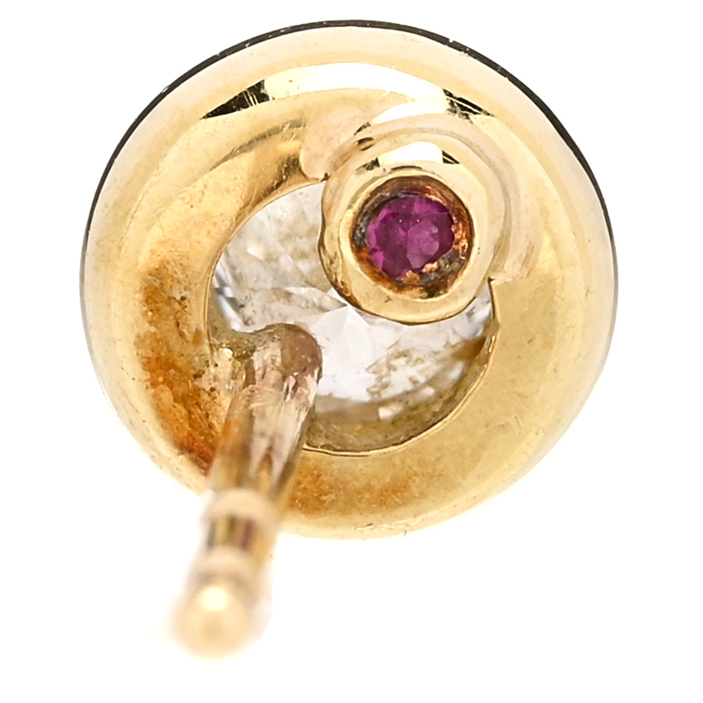 18K Yellow Gold Diamond .51ctw Bezel Stud Earrings