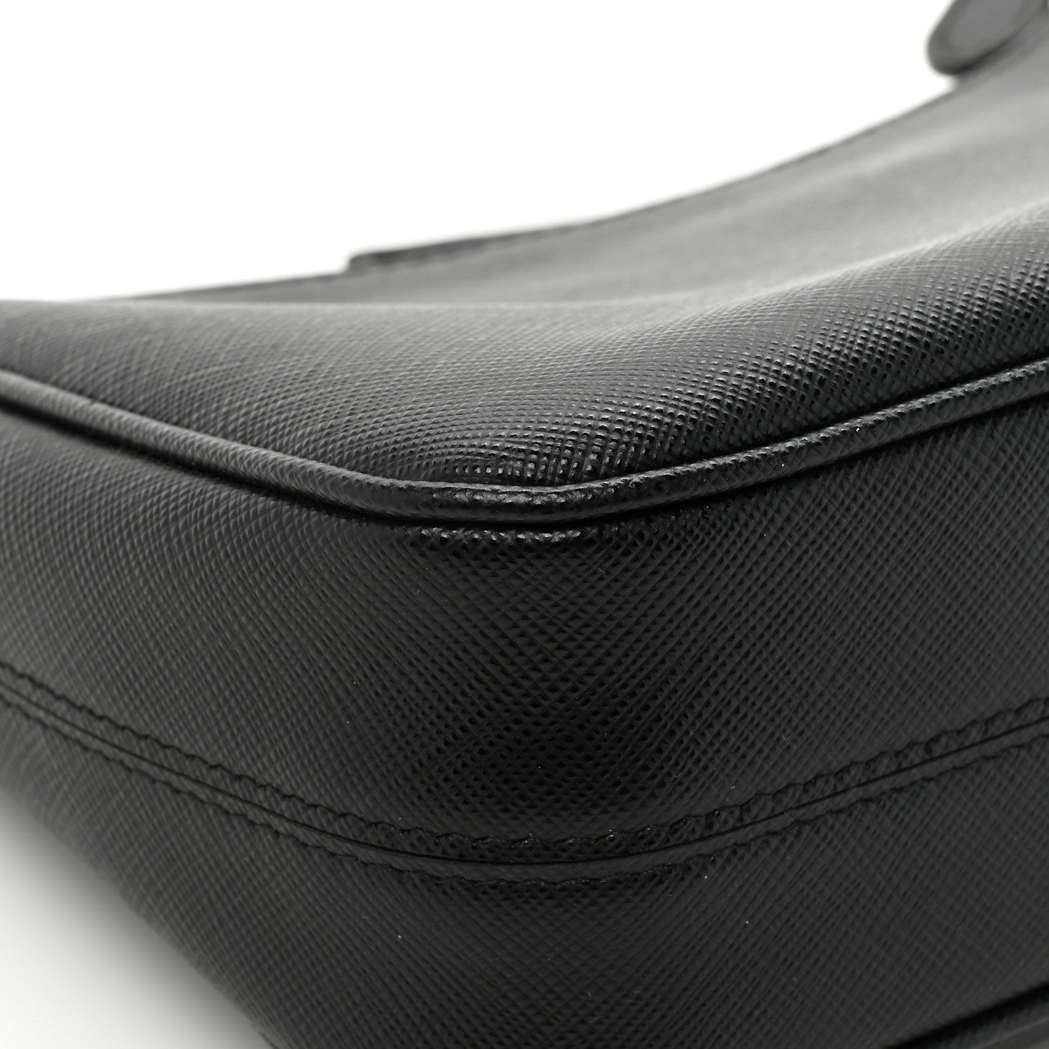 Prada Saffiano Lux Re-Edition 2005 Shoulder Bag Black 10 of 12