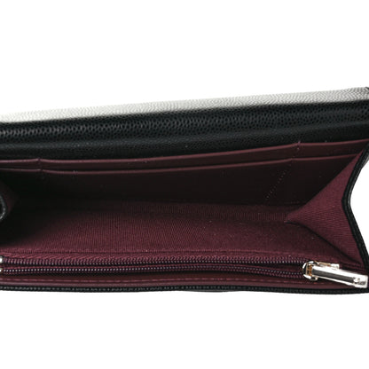 Chanel Caviar Quilted Medium Gusset Flap Wallet Black 5 of 10