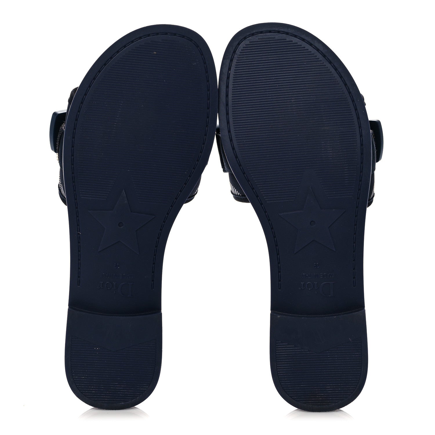 Christian Dior Technical Stretch Fabric Camouflage Dio(r)evolution Slide Sandals 39 Deep Blue 5 of 9