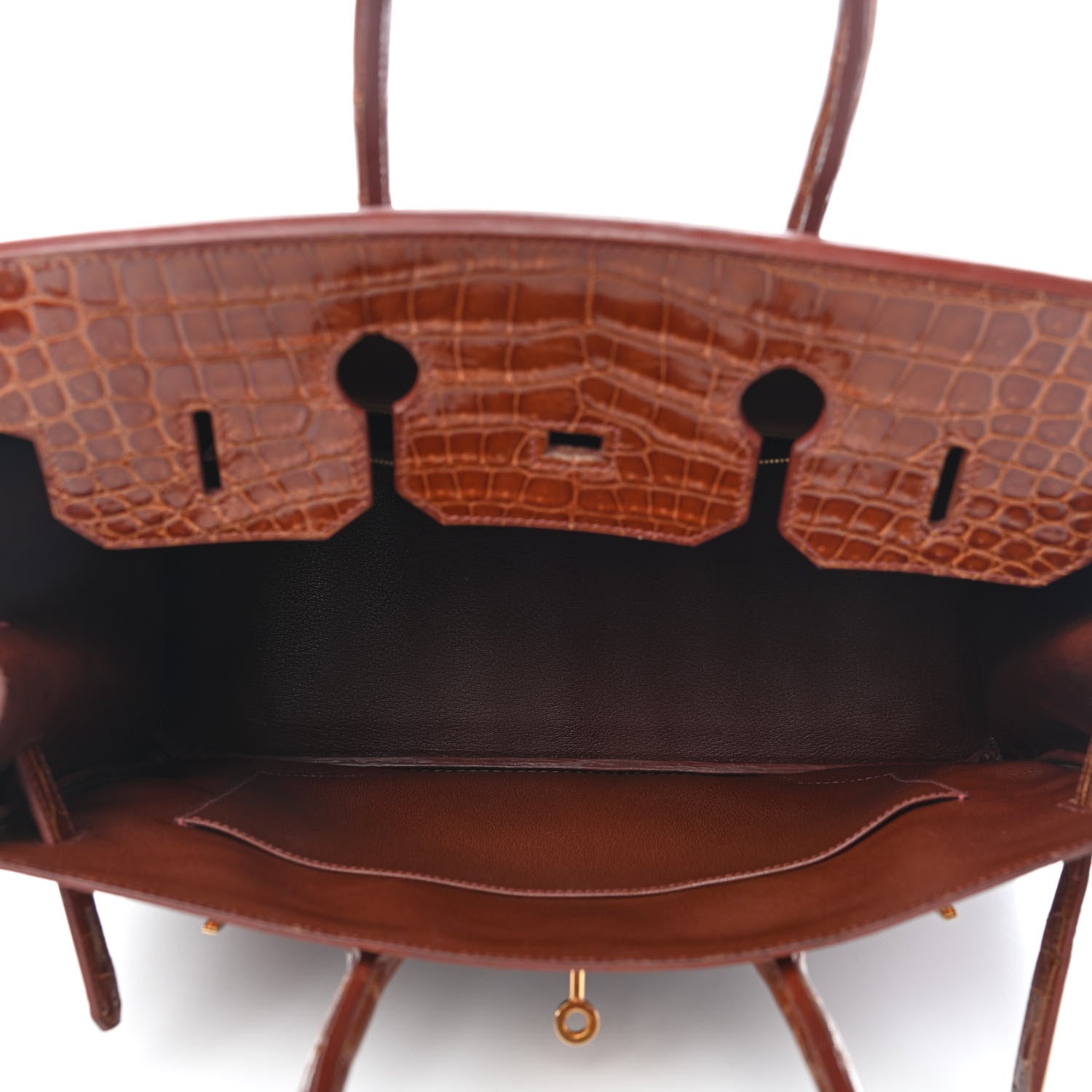 Hermes Shiny Porosus Crocodile Birkin 35 Etrusque 16 of 35