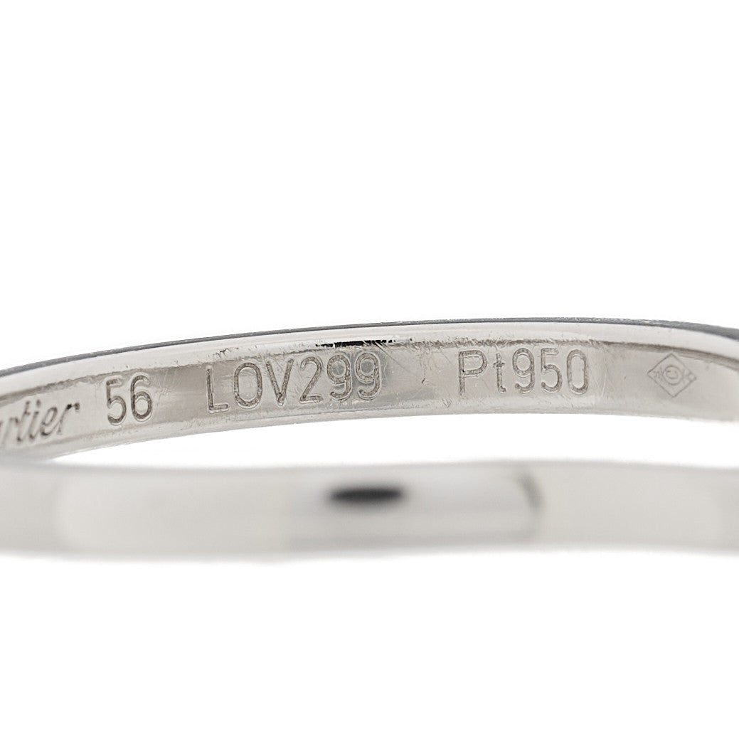 Platinum 2mm Ballerine Curved Wedding Band Ring 56 7.5