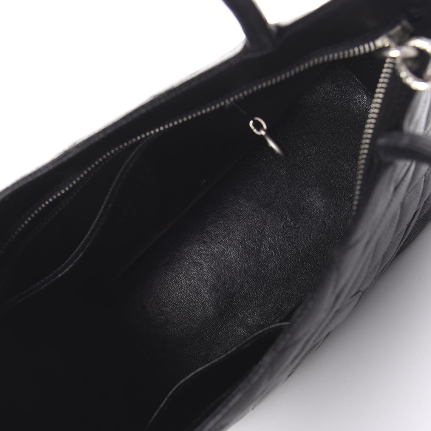 Caviar Quilted Medallion Tote Black