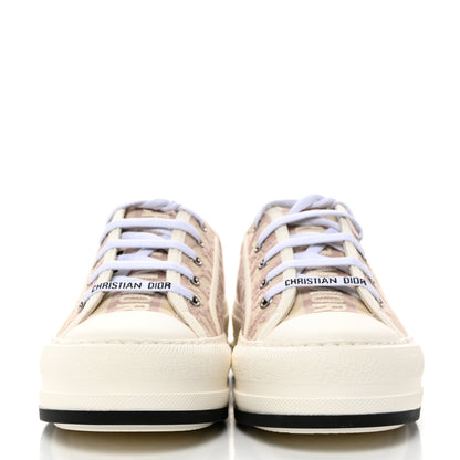 Christian Dior Canvas Oblique Walk'N'Dior Low Top Sneakers 37.5 Powder Nude 1 of 9