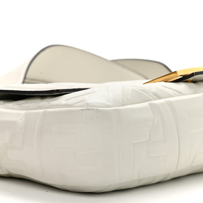 Fendi Nappa FF 1974 Embossed Baguette White 9 of 10
