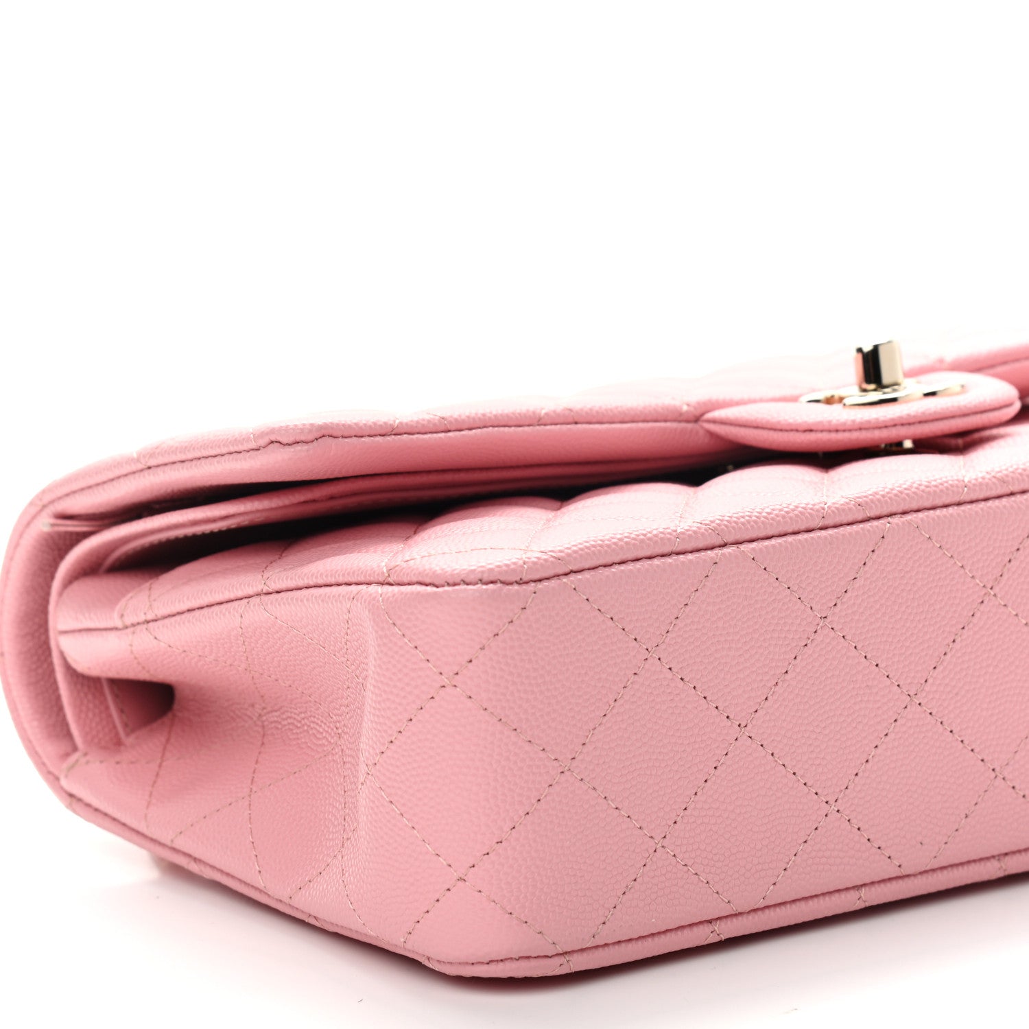 Chanel Caviar Quilted Medium Double Flap Pink 9 of 11