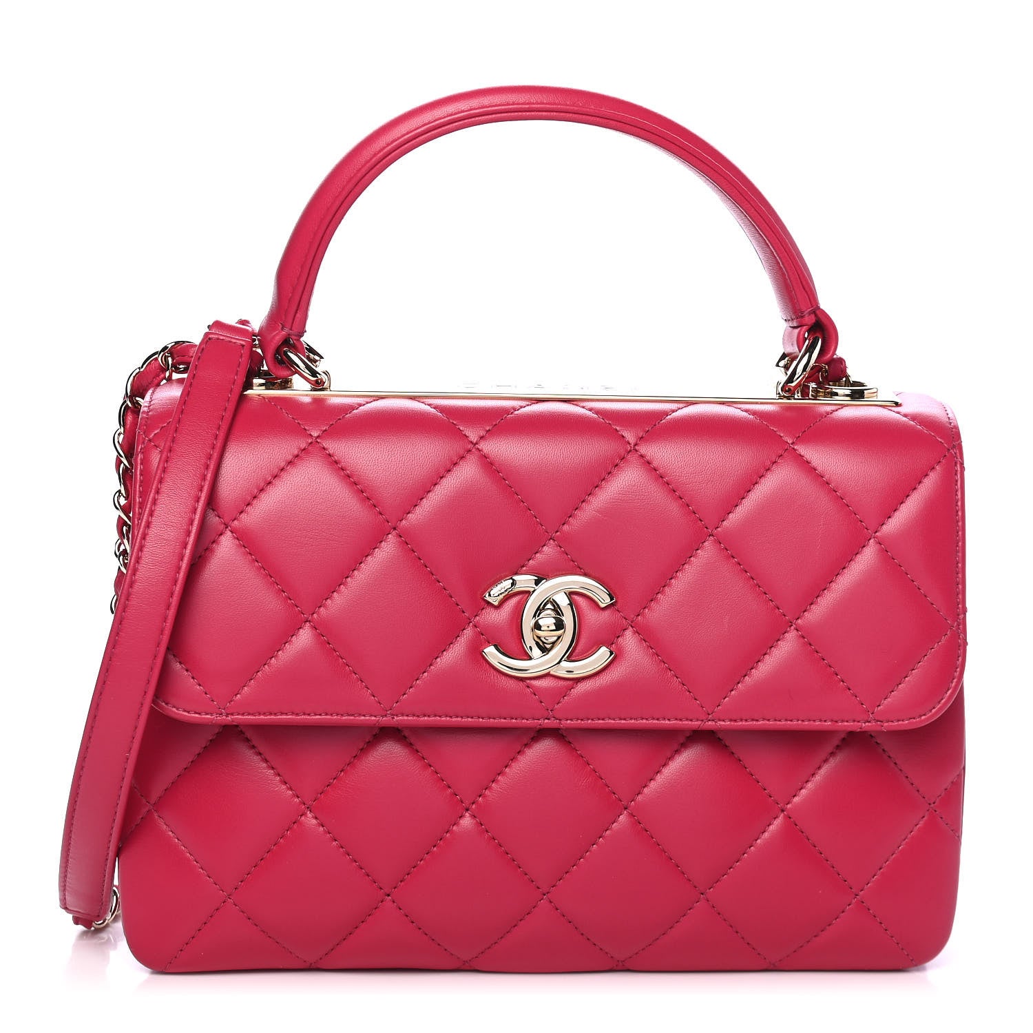 Chanel Lambskin Quilted Small Trendy CC Flap Dual Handle Bag Pink 1 of 4