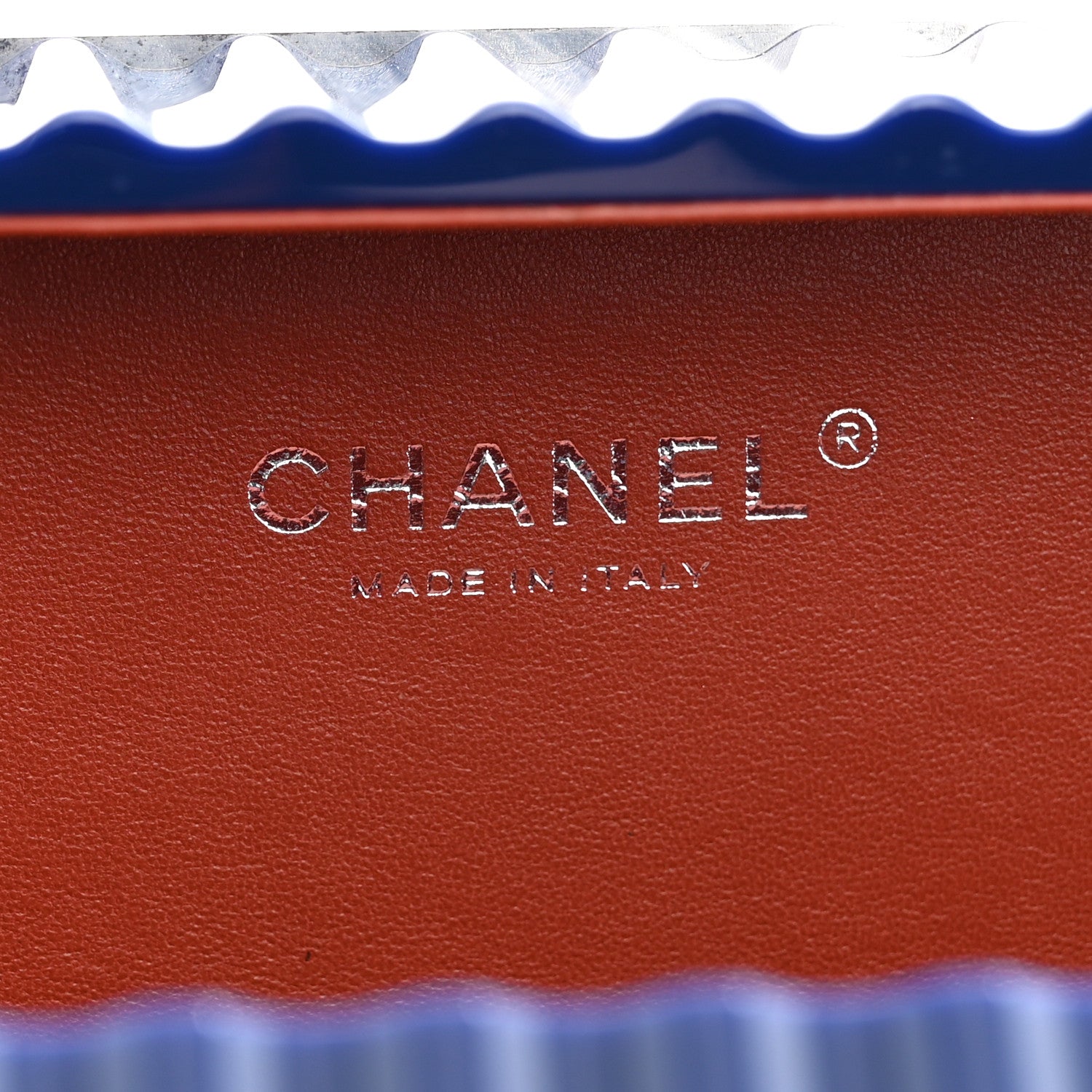 Chanel Resin Enamel CC Shipping Container Signature Minaudiere Clutch Blue 6 of 11
