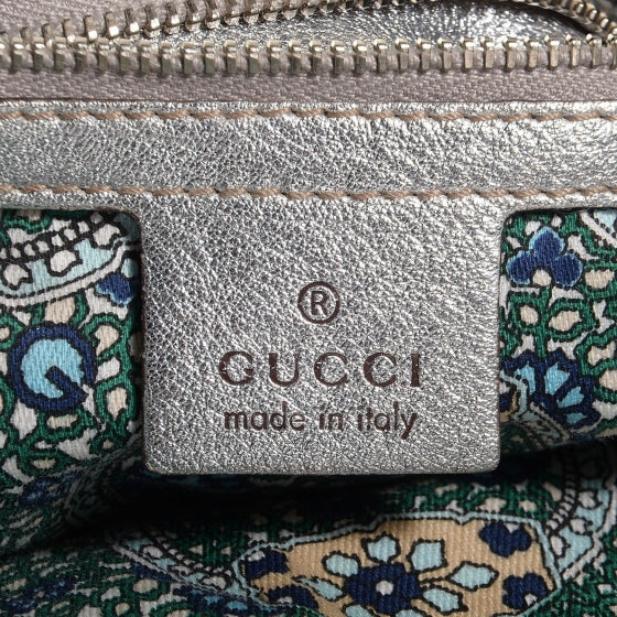 Gucci Leather Large Indy Top Handle Hobo Silver 6 of 7