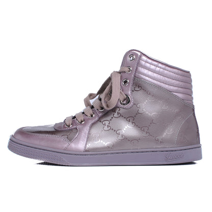 Gucci Imprime Monogram Coda High Top Sneakers 36.5 Mauve 1 of 7