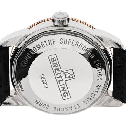 Breitling Stainless Steel 18K Rose Gold Rubber 42mm Superocean Heritage II B20 Automatic Watch Black UB2010 4 of 6