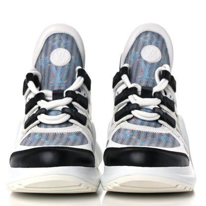 Louis Vuitton Calfskin Nylon LV Pop Archlight Sneaker 35 Blue 2 of 8