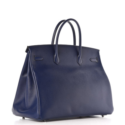 Hermes Epsom Horseshoe Birkin 40 Bleu Saphir Malachite 3 of 32