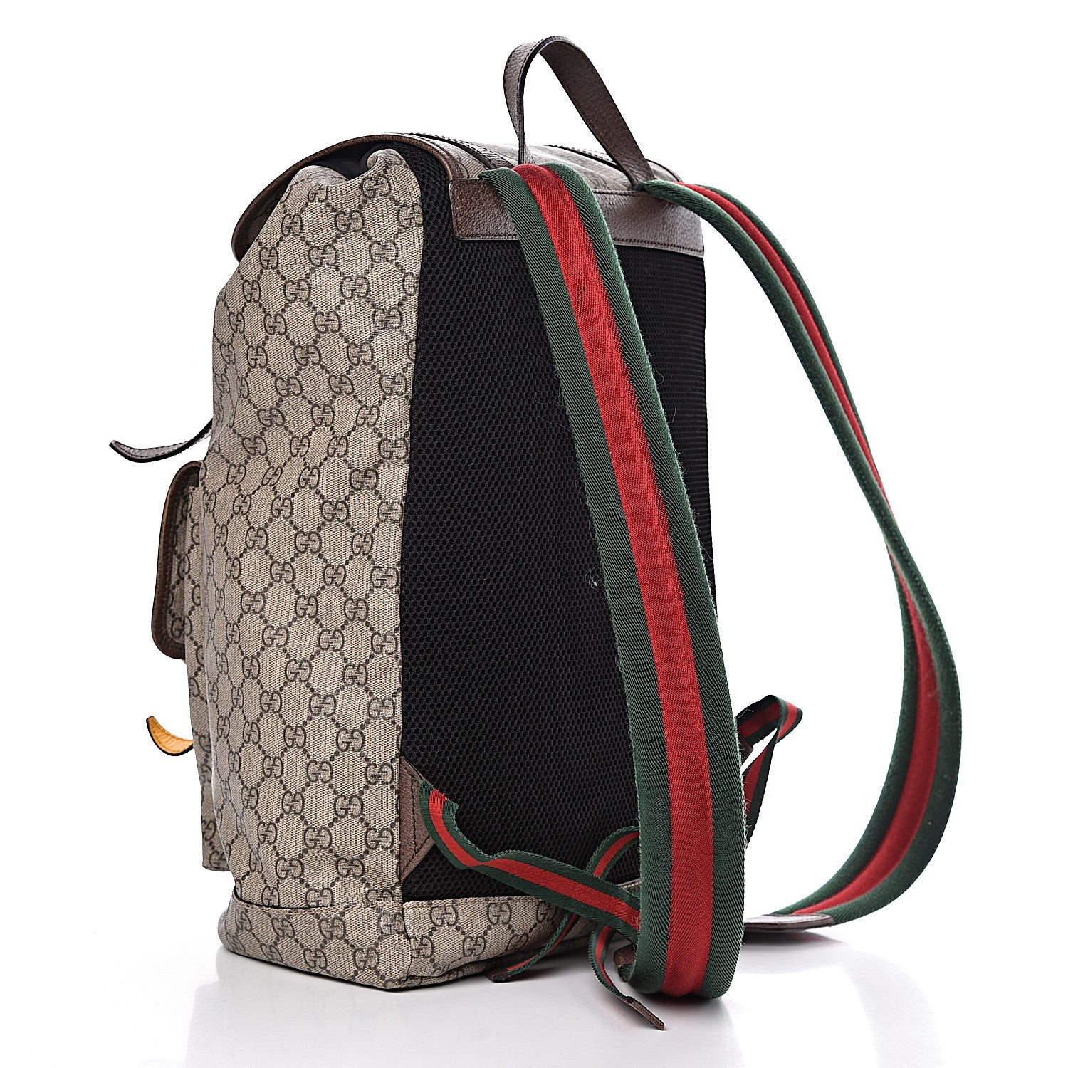 Gucci Soft GG Supreme Monogram Neo Vintage Double Buckle Backpack Beige New Acero Crop 3 of 11