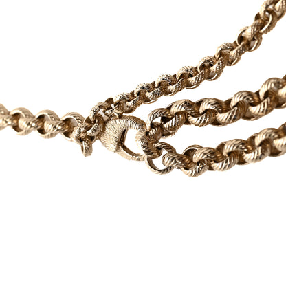 Chanel Metal Crystal 90's Icon Logo Chain Belt Gold 3 of 4