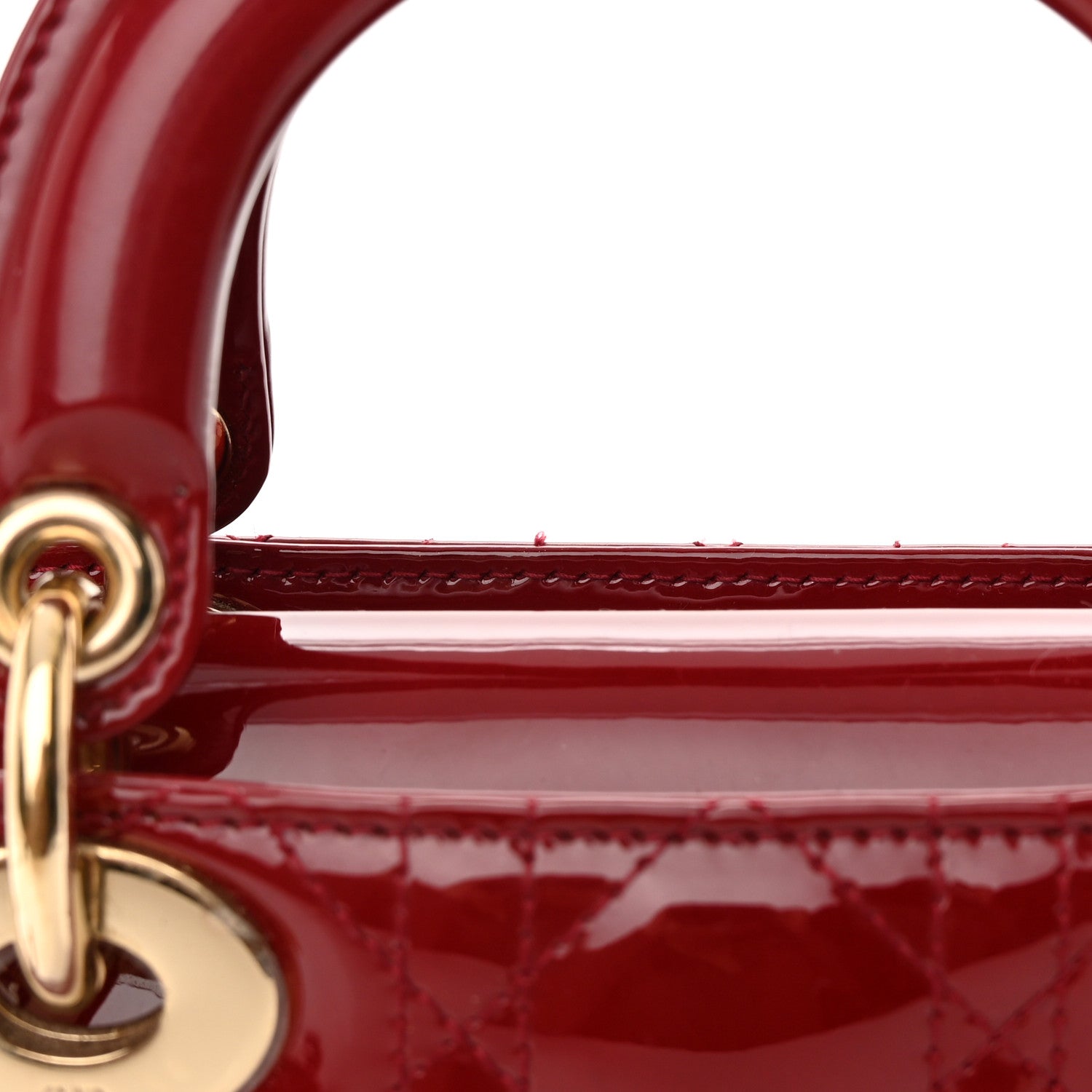 Christian Dior Patent Cannage Mini Lady Dior Red 12 of 12