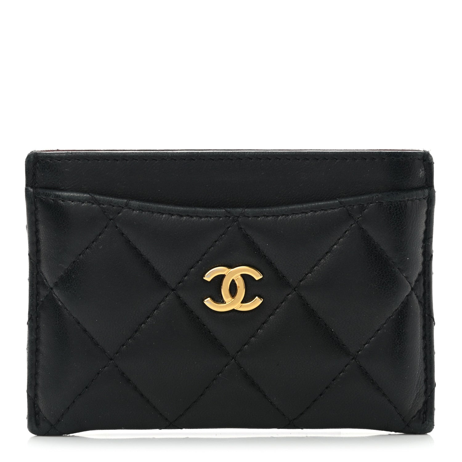 Chanel Lambskin Quilted Card Holder Black 1 of 9
