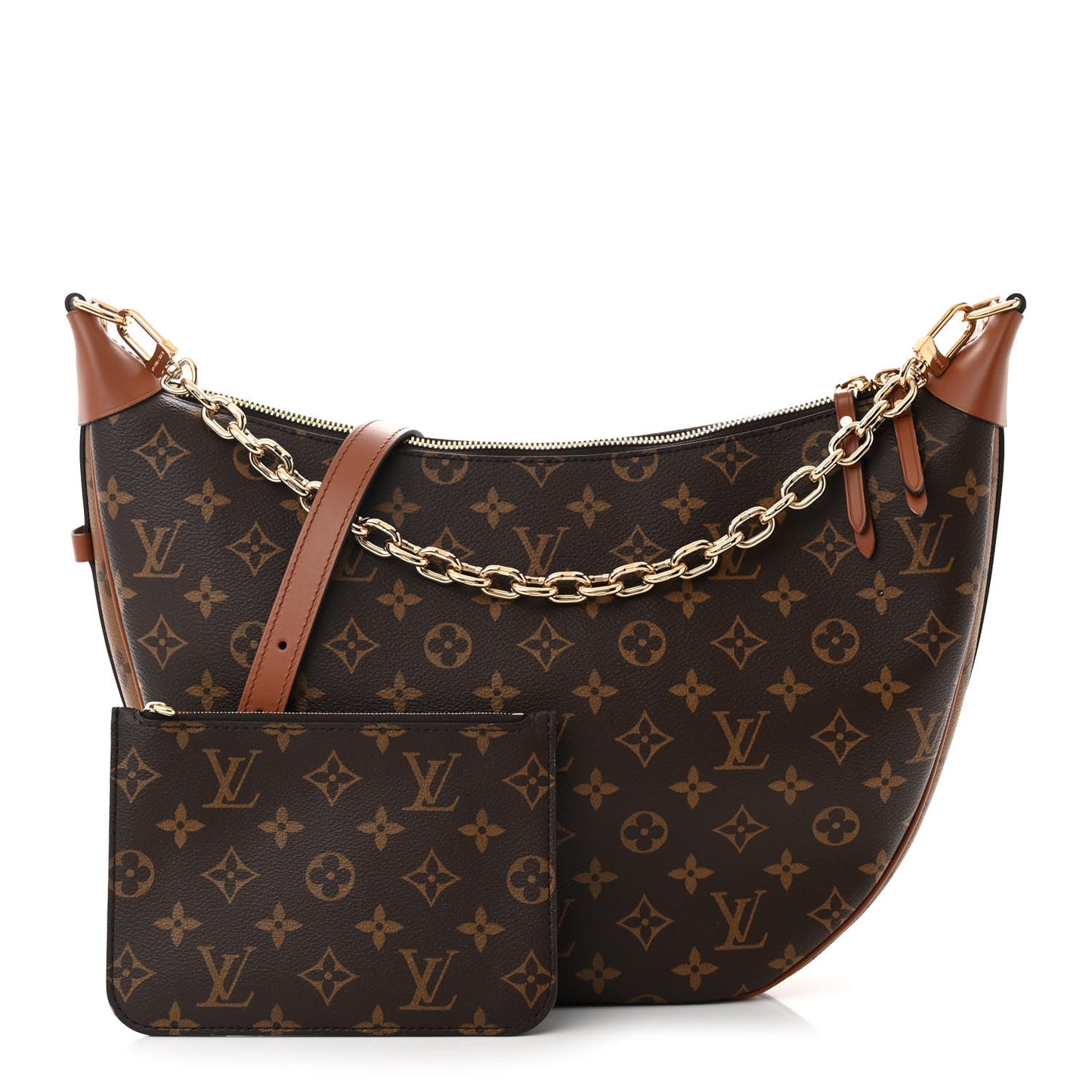 Reverse Monogram Loop Hobo