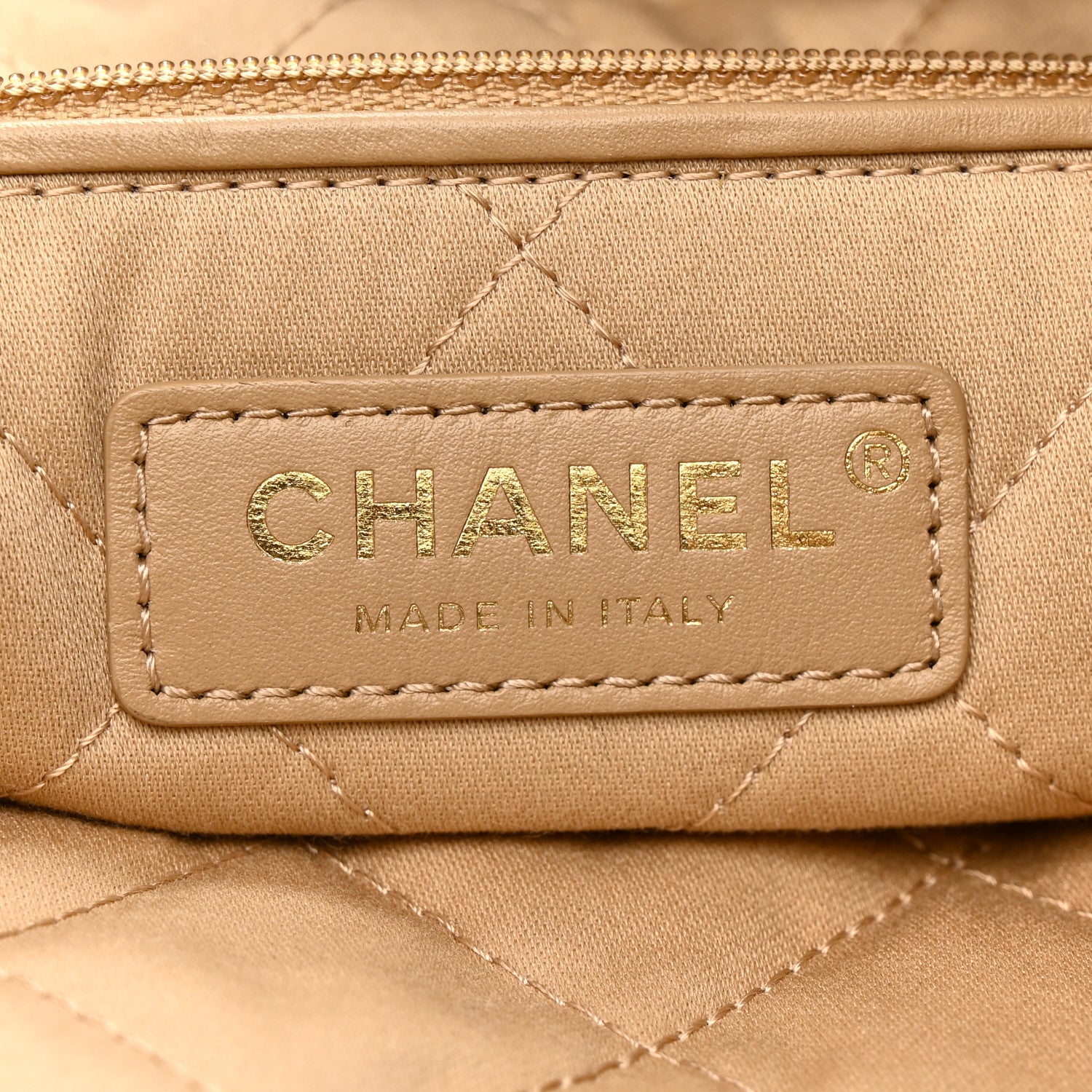 Chanel Shiny Calfskin Quilted Small Chanel 22 Beige Beige 7 of 12