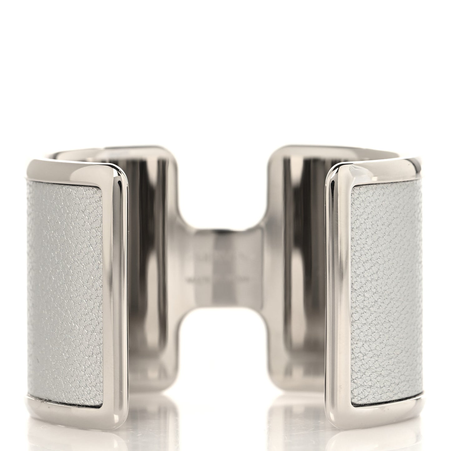 Metallic Chevre Chamkilight Olympe Cuff Bracelet Silver