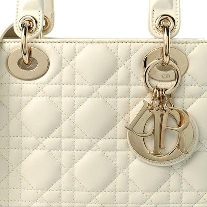 Christian Dior Lambskin Cannage Small My ABCDior Lady Dior White 8 of 10