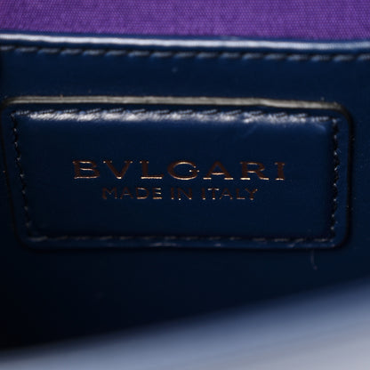 Bulgari Calfskin Serpenti Forever Snake Strap Crossbody Bag Navy 6 of 15