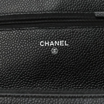 Chanel Caviar Quilted Wallet On Chain WOC Black 6 of 13