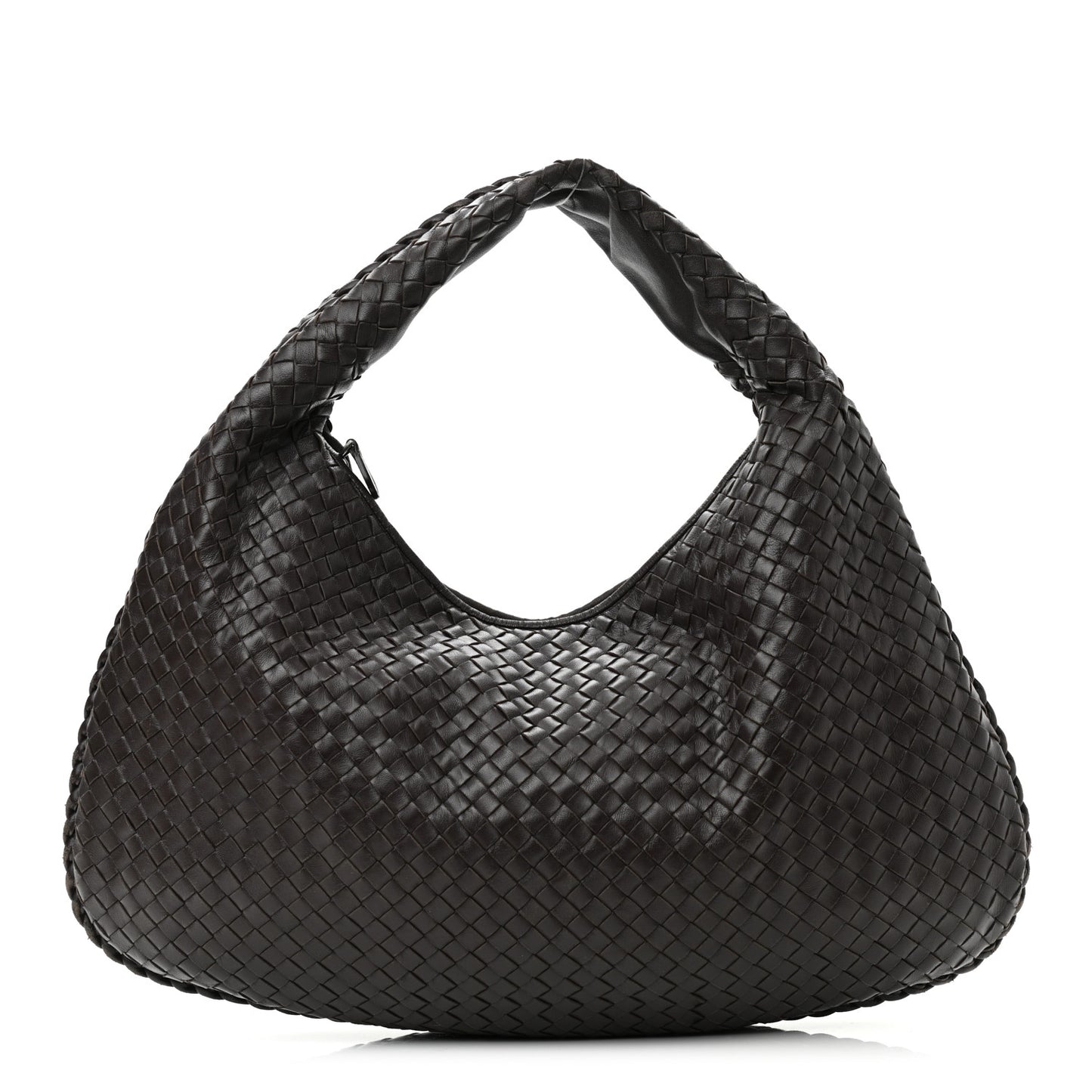 Nappa Intrecciato Large Veneta Hobo Ebano
