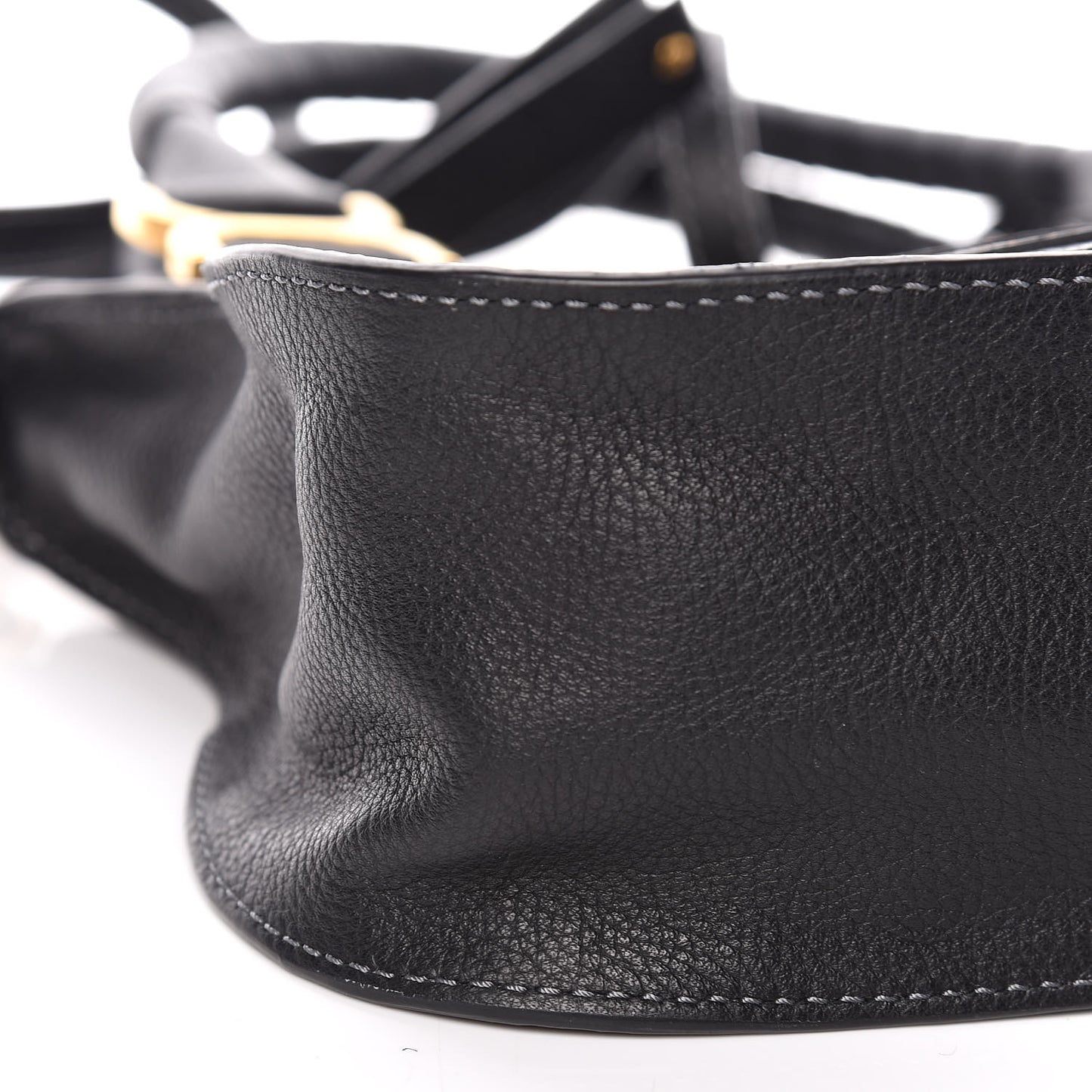 Calfskin Small Marcie Satchel Black