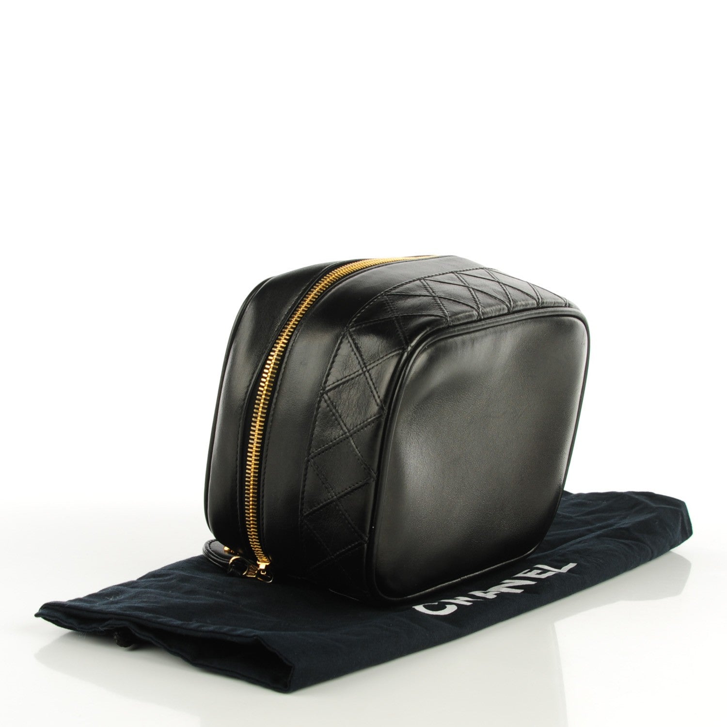 Chanel Calfskin Vanity Cosmetic Case Black 4 of 8