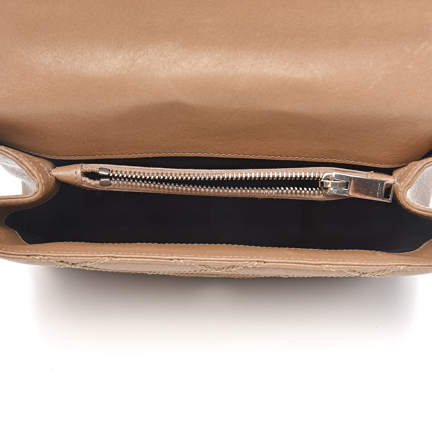 Calfskin Matelasse Diamond Quilted Monogram Medium College Bag Brown