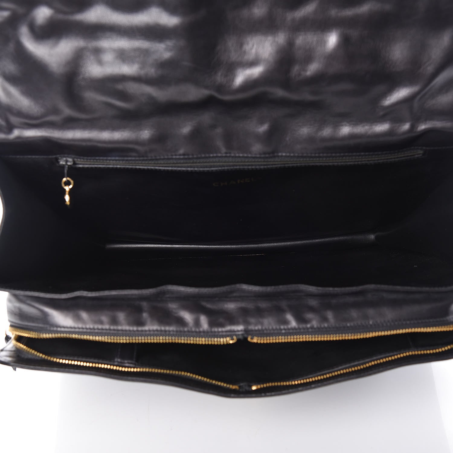 Chanel Lambskin Quilted Briefcase Laptop Bag Black 5 of 13