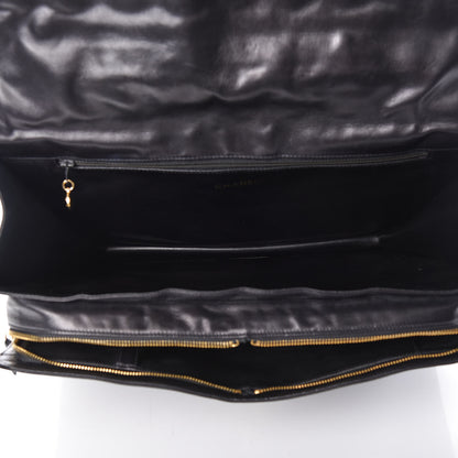 Chanel Lambskin Quilted Briefcase Laptop Bag Black 5 of 13
