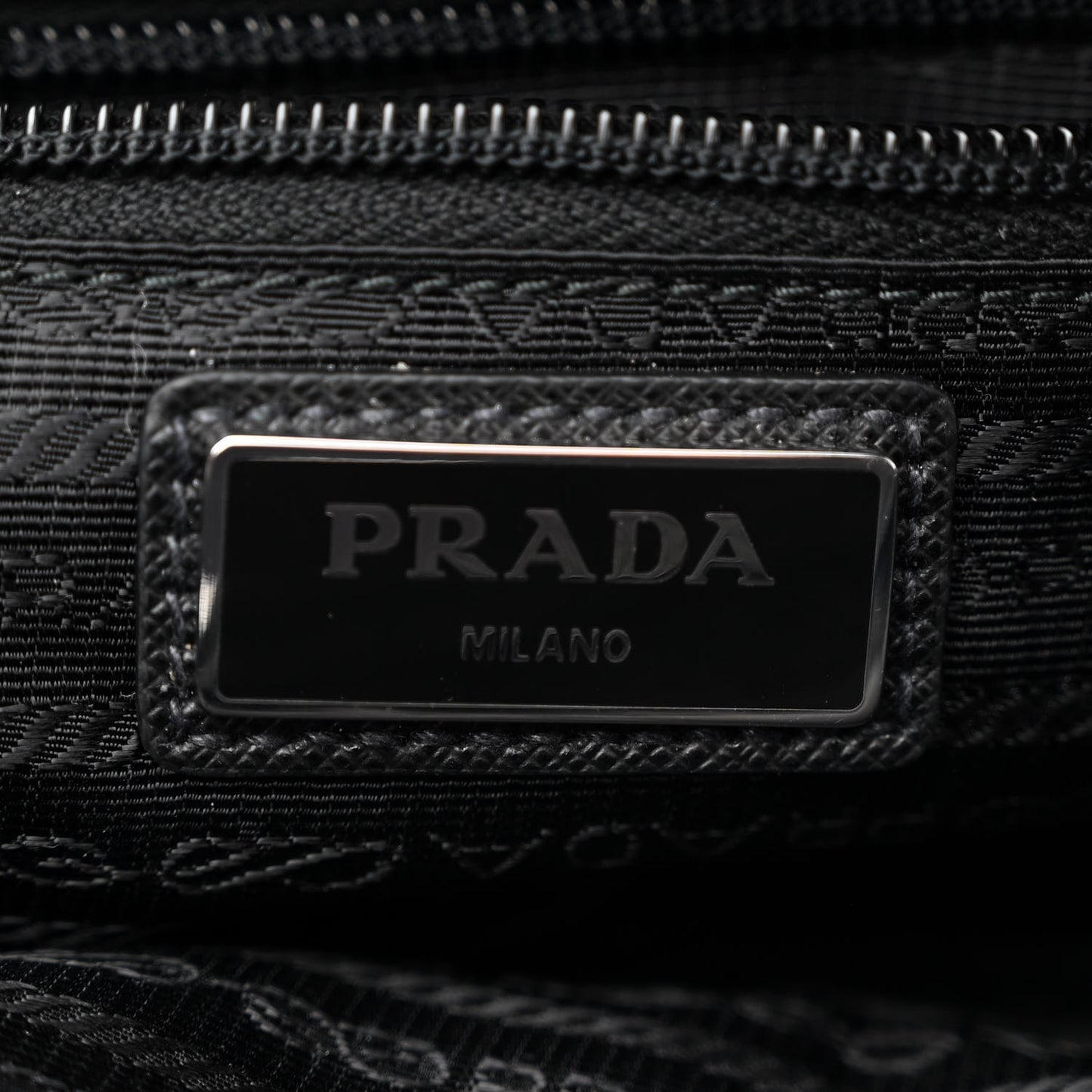 Tessuto Nylon Saffiano Logo Camera Bag Black