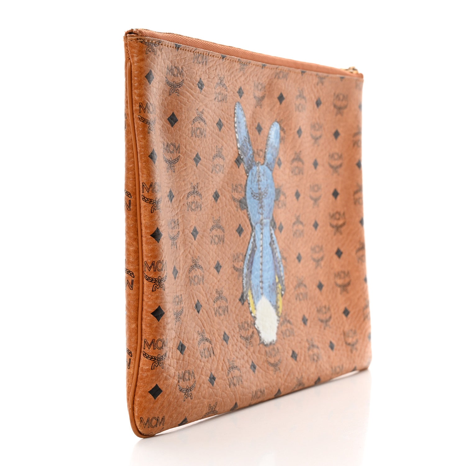 MCM Visetos Rabbit Pouch Cognac 3 of 8