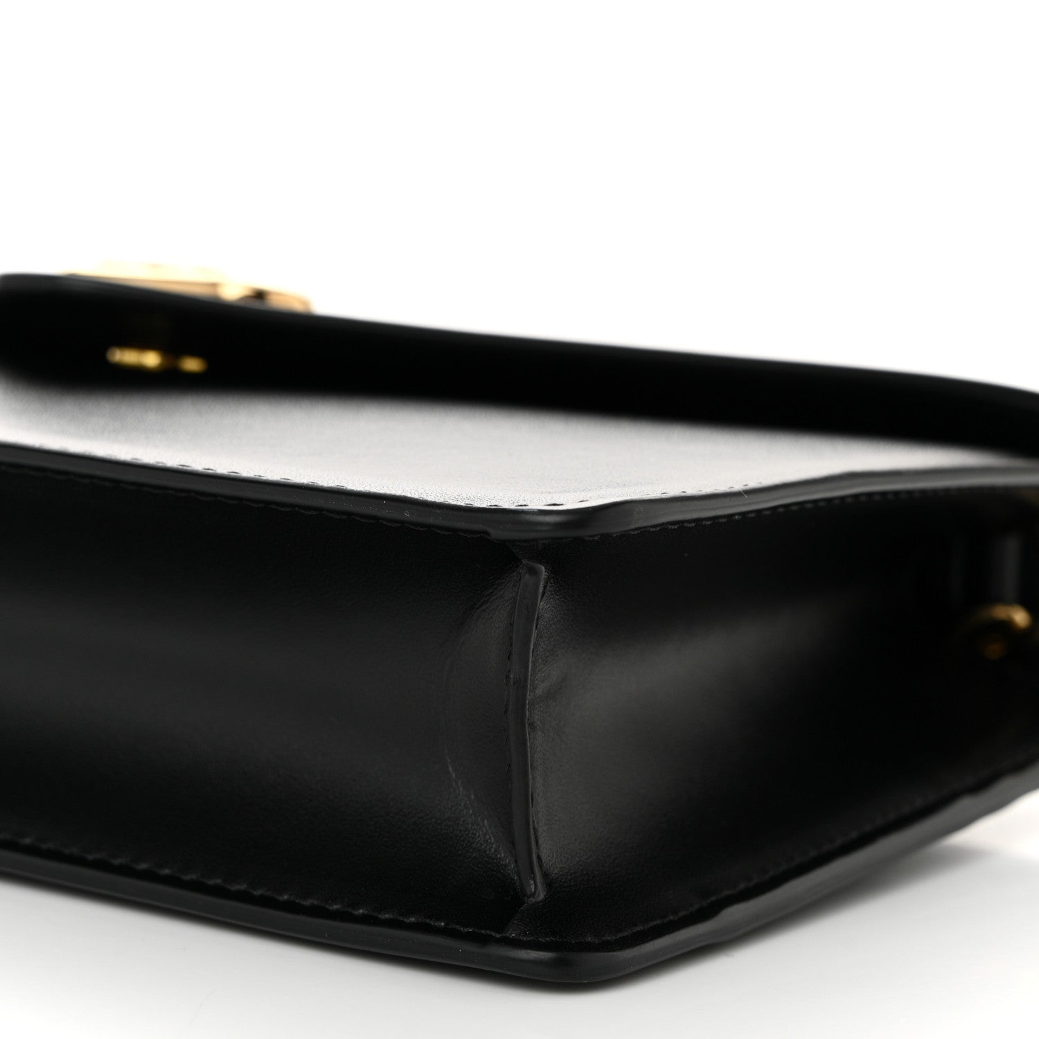 Celine Shiny Calfskin Triomphe Maillon Wallet on Chain Black 10 of 10