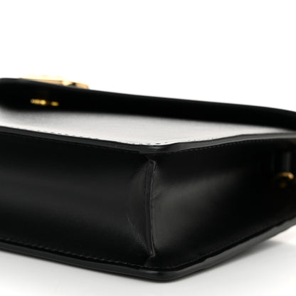 Celine Shiny Calfskin Triomphe Maillon Wallet on Chain Black 10 of 10