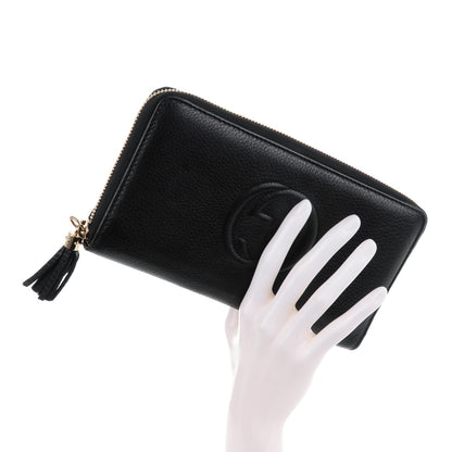 Gucci Calfskin Soho Zip Around Wallet Black 2 of 9