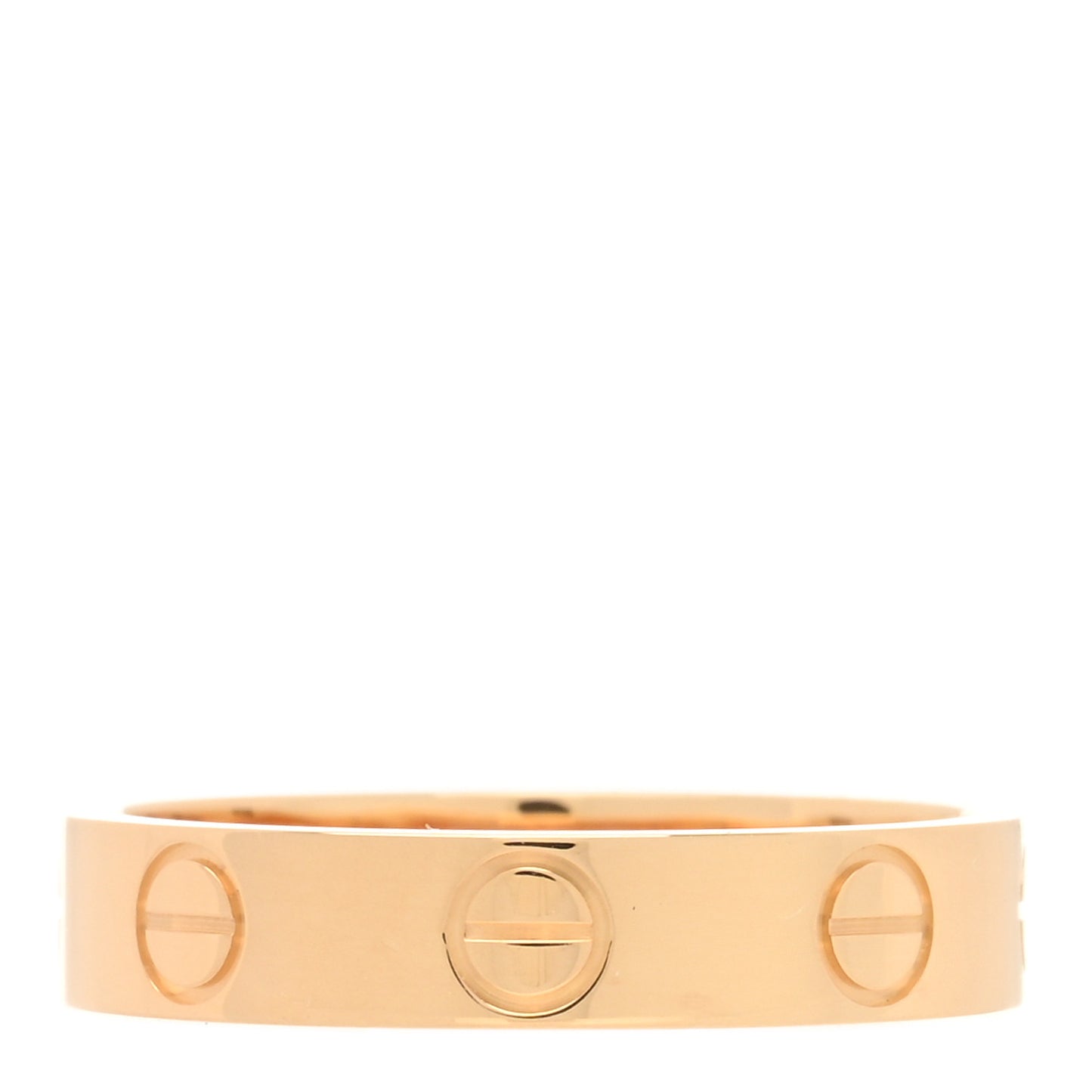 18K Yellow Gold 3.5mm LOVE Wedding Band Ring 48 4.5