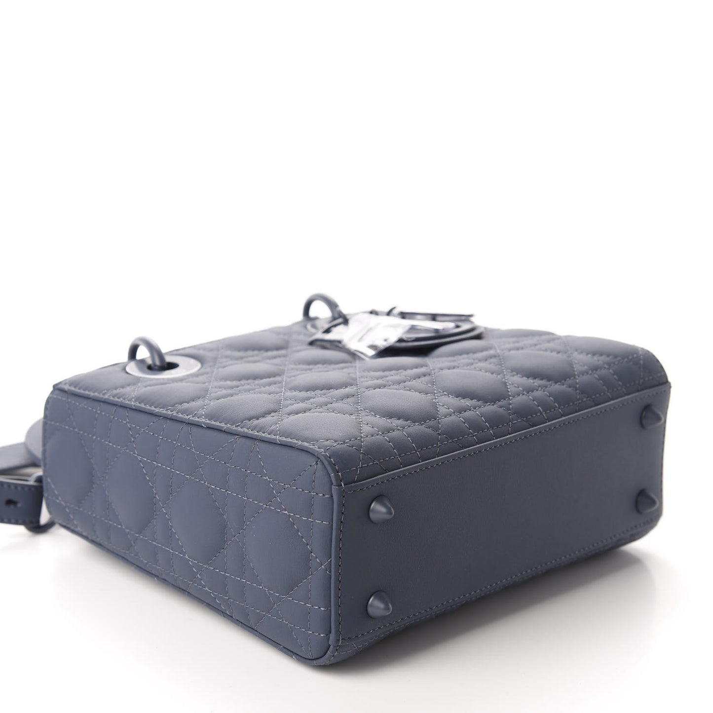 Ultra Matte Calfskin Cannage Small My ABCDior Lady Dior Dark Denim Blue