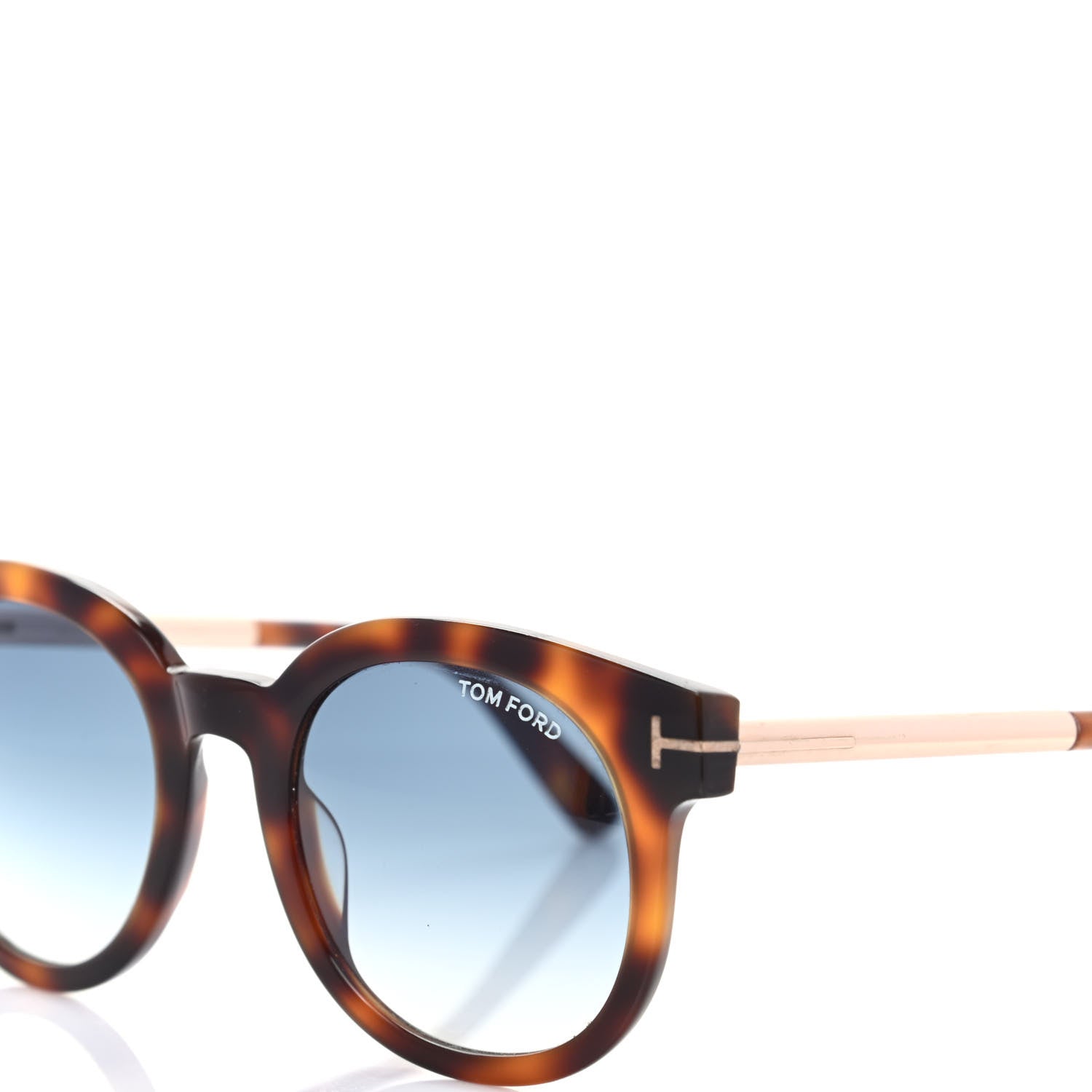 Tom Ford Janina Round Sunglasses TF435 Tortoise 7 of 8