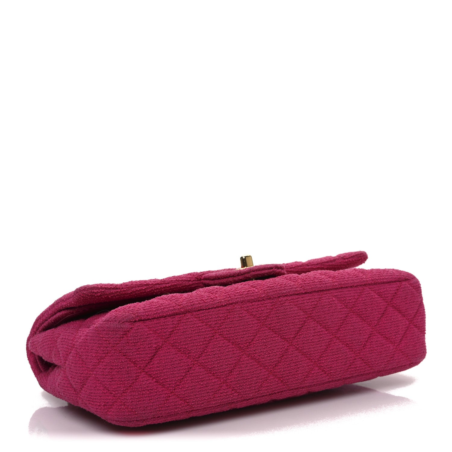 Chanel Tweed Quilted Medium Double Flap Fuchsia 4 of 14