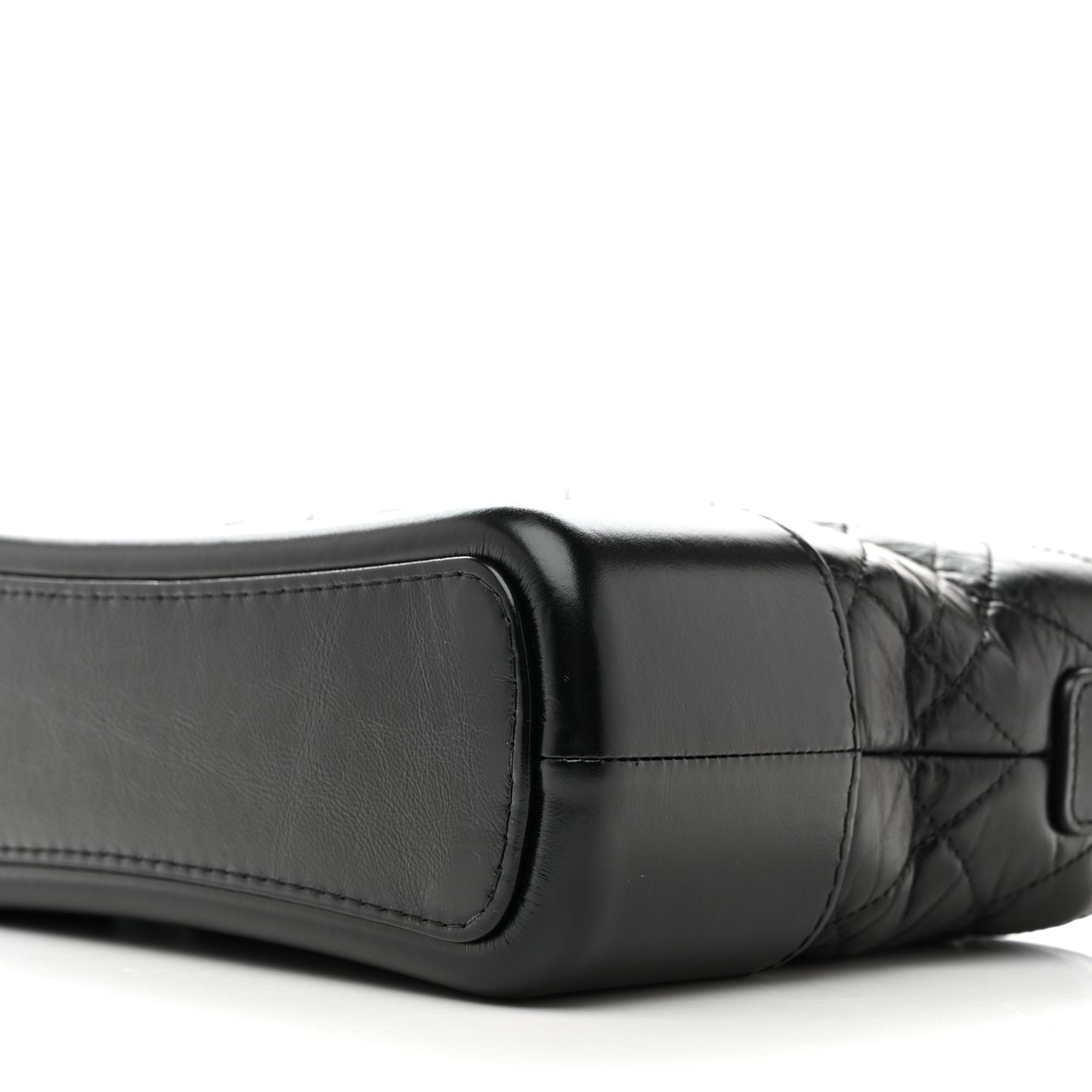 Aged Calfskin Quilted New Medium Gabrielle Hobo Black