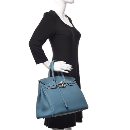 Hermes Togo Birkin 35 Blue Jean 2 of 36