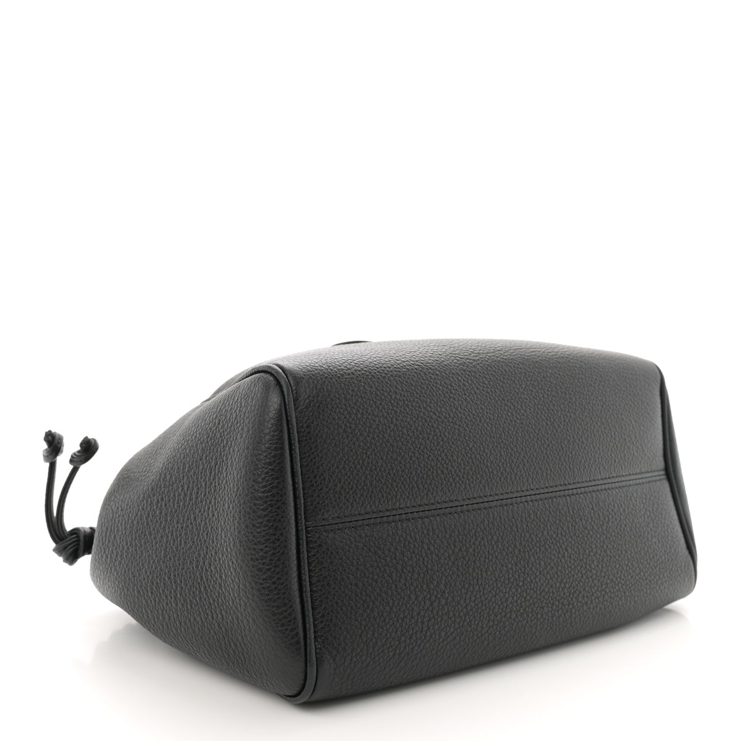 Calfskin Cuir Small Triomphe Cabas Drawstring Black