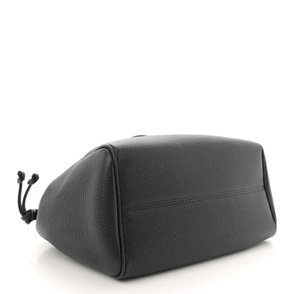 Celine Calfskin Cuir Small Triomphe Cabas Drawstring Black 4 of 10