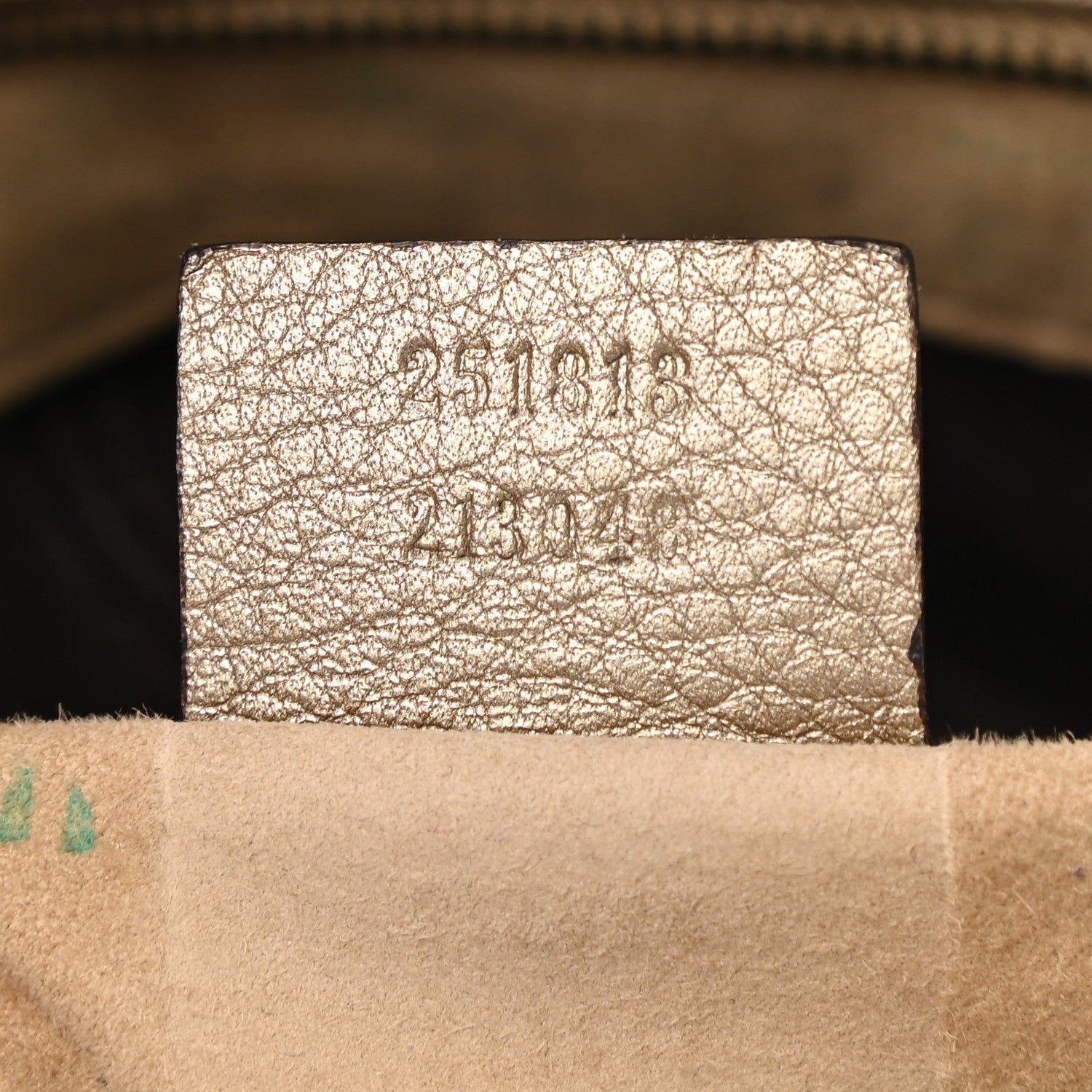 Gucci Metallic Pebbled Calfskin Medium 1973 Top Handle Satchel Golden Beige 6 of 18